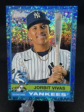 2025 Topps Heritage High Number Jorbit Vivas RC #678 Blue Sparkle Parallel