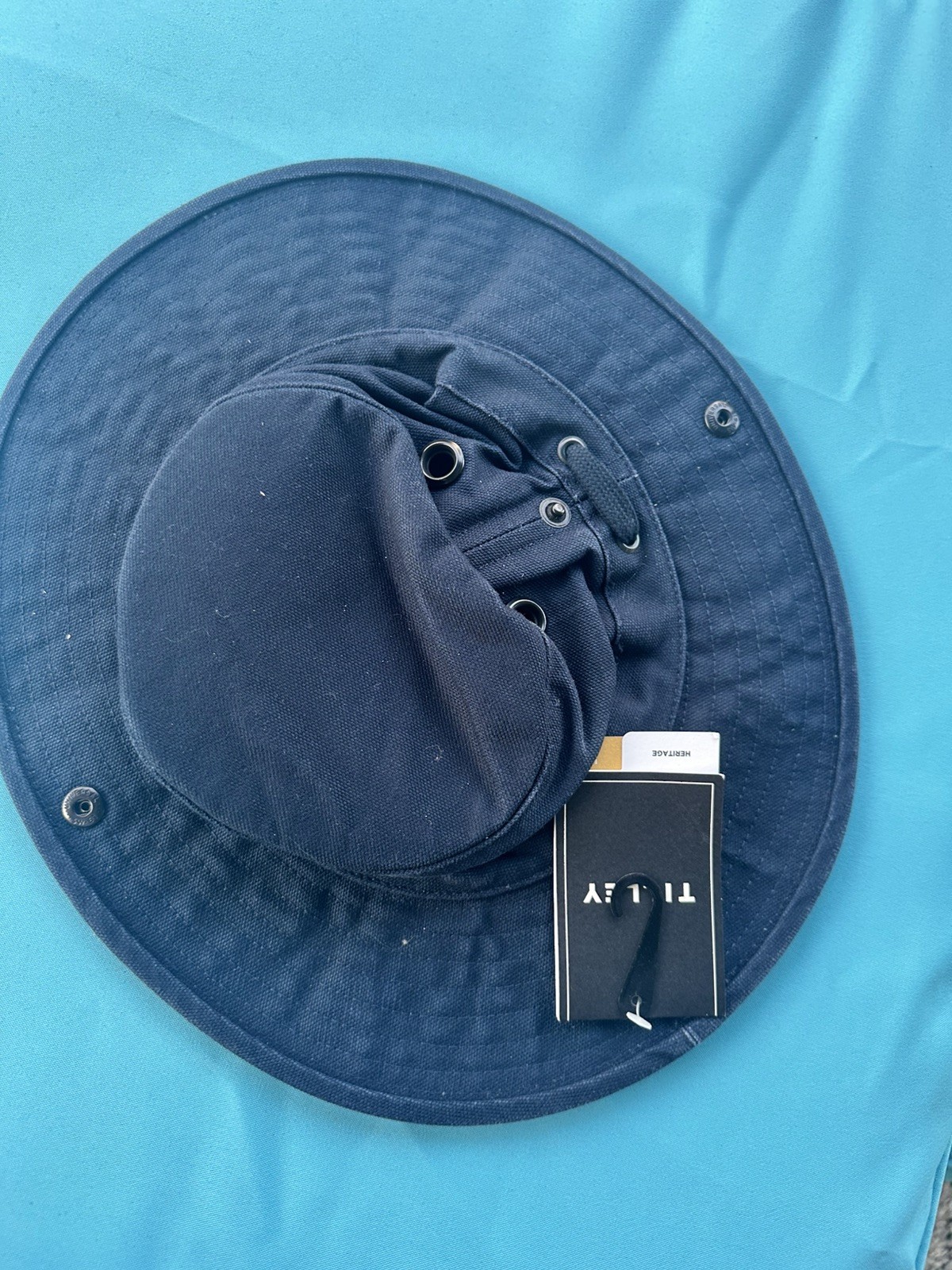 Tilley Wide Brim Dark Navy Boonie Hat 7 1/4 M Men Classic Summer Travel