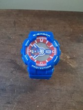 G-SHOCK Watch Captain America Collaboration Model GA-1100GB Very Good Condition