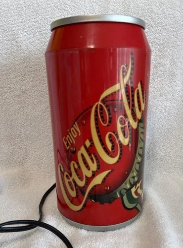 Coca-Cola Light Up Rotating Lamp Vintage Tested Works 10"