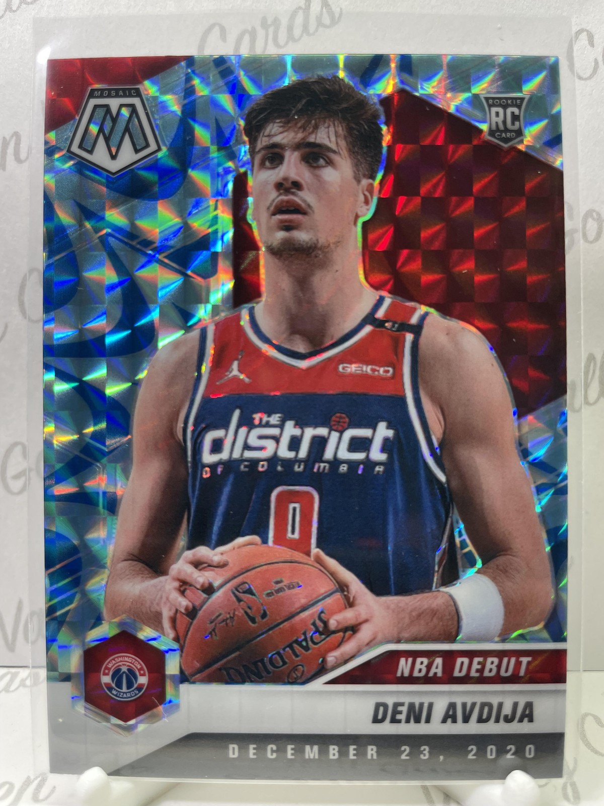 2020-21 Mosaic Reactive Blue #272 Deni Avdija Rookie RC Washington Wizards