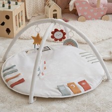 Baby Play Gym  Tummy Time Mat - Soft Cotton w/ 4 Toys - Infants  Newborns