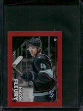 2022-23 Topps Chrome NHL Sticker Collection #423 Haydn Fleury Red Refractors /5