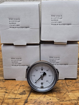 #ad #ad US GAUGE 2 1 2quot; Water Pressure Gauge 0 60psi In H2O Lot Of 4 NEW $19.99