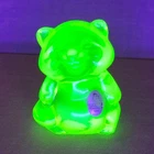 Fenton Vaseline Green Glass Bear Figurine Decorative Style Bears Theme Bear