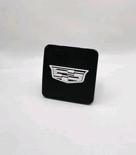 Cadillac SUV Black White Tow Hitch Cover/Plug/Cap for 2" Receivers 