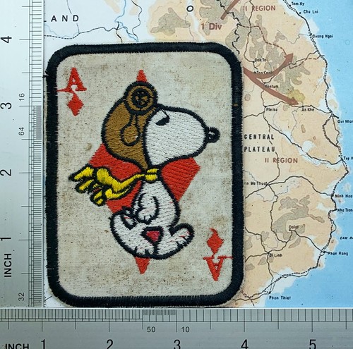 1 patch , SNOOPY PATCH , 354th TFW Pilot , Ace of Diamonds , Vietnam War , p3-1