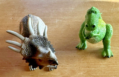 Dinosaurier Figur SET Disney Pixar Toy Story Rex Bully 7,5 cm und Styracosaurus