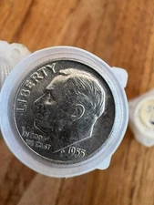 1955-p Roosevelt Dime rolls