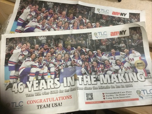 Hockey Team Wins GOLD Olympics…since Miracle On Ice 1980, amNY Poster 2026