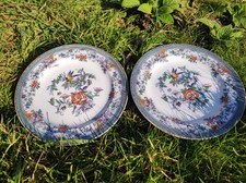 Victorian Worthington And Harrup plates, Ironstone, Transferware