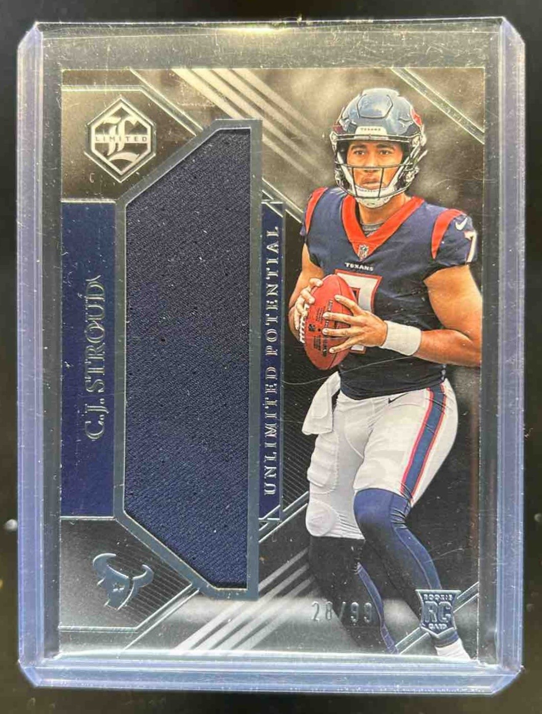 CJ Stroud Panini Limited Unlimited Potential Relics #LPCJS Silver Spotlight