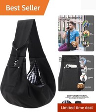 Dog Carrier Sling - Reversible Puppy Carrier Purse with Storage Pocket, Hand-...