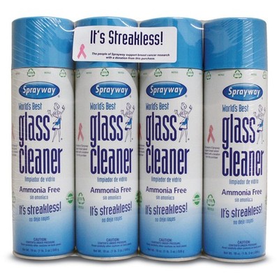 Sprayway Glass Cleaner Can, 19 Ounce (Pack of 4)