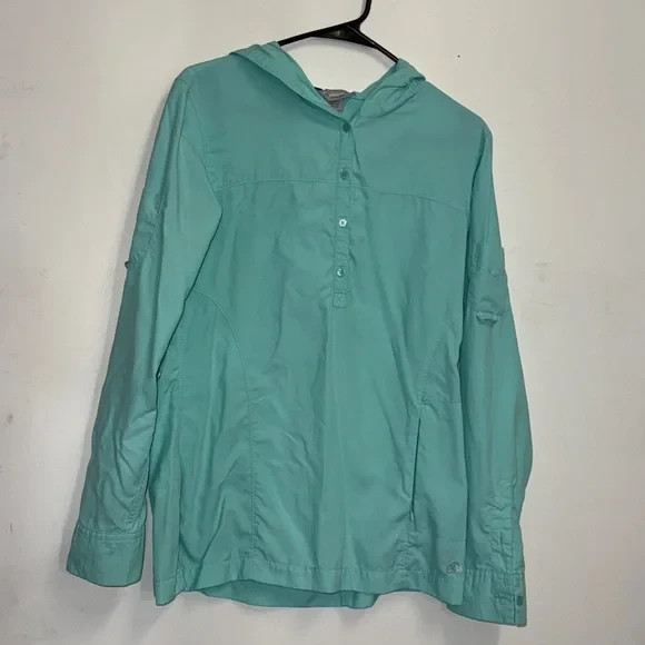 Blue cloud veil half button pullover windbreaker … - image 10