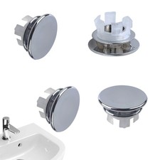 4 Pack Sink Basin Overflow Trim Ring Solid Brass Bathroom Silver 