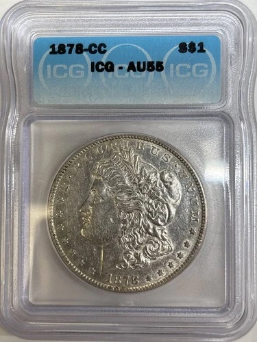 1878 CC Morgan Silver Dollar ICG AU-55