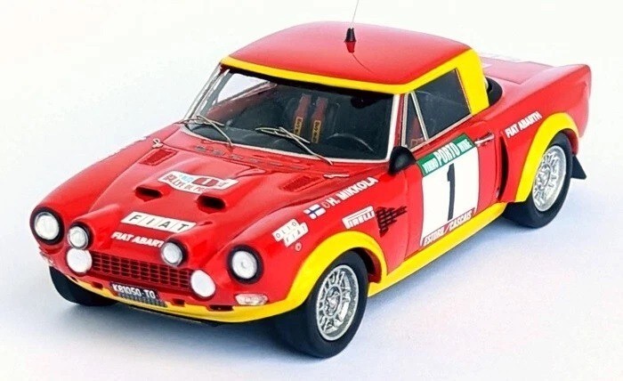 Fiat 124 Abarth Trofeu miniature haut de gamme 1/43 aux finitions historiques