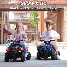 6V Kids Ride-On ATV, Electric Quad with Music, Battery-Powered 4 Wheeler for ...
