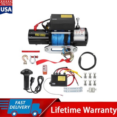 Electric Winch for 1997-2006 TJ 2.4L 2.5L 4.0L 12V Off-Road Steel Cable Towing