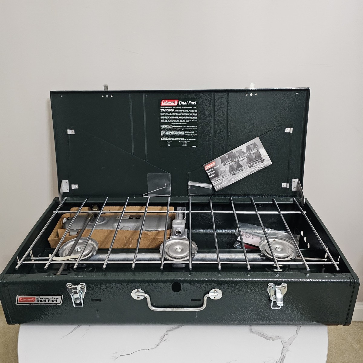 バーベキュー・調理用品 Coleman Dual Fuel 286,288 F-3 Coleman Guide Series 424 Dual Fuel 2-Burner Camp Stove