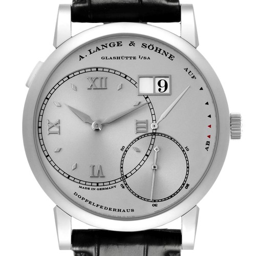 A. Lange & Sohne Grand Lange 1 Platinum Mens Watch 115.026 Papers