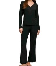 Banana Republic Women's Lounge Set 2pc XL Rib Soft Fabric Modal Blend Black NWT.
