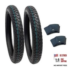 2.50-16 Motorcycle Tire  Tube Bundle Set of 2, Model P43, Knobby  Load