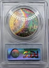 1885-O Morgan Dollar PCGS MS63 Monster Rainbow Toned Green Magenta Gold Gem PQ