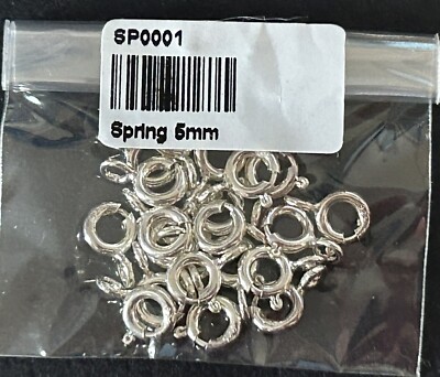 Bulk 40 Stück 925 Sterling Silber BOLZENRING Federverschluss Fundstück - 5mm