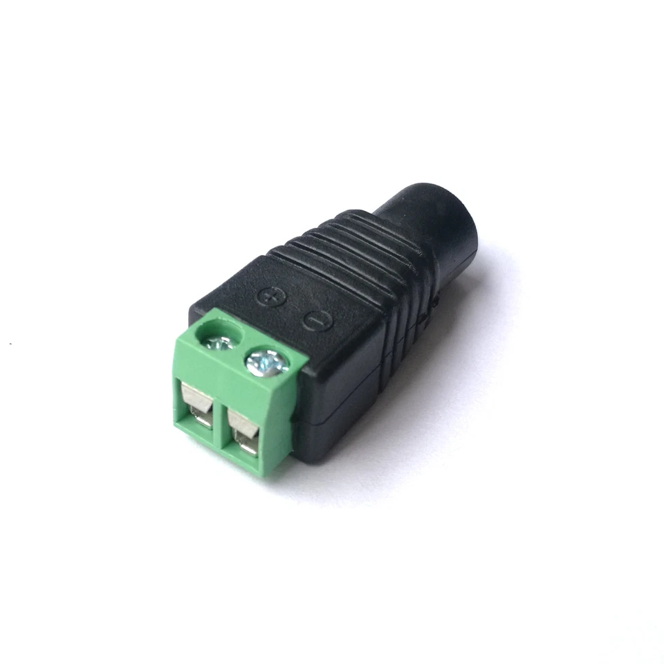 Male Female 5.5mm x 2.1mm DC Power Jack Plug Adapter Connector 12V 5V For Camera - Image 4 of 4