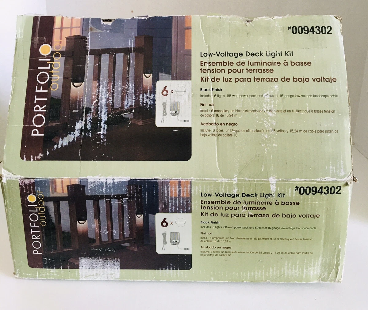 Portfolio Low Voltage Deck Light Kit 0094302 6 Lights Black Metal