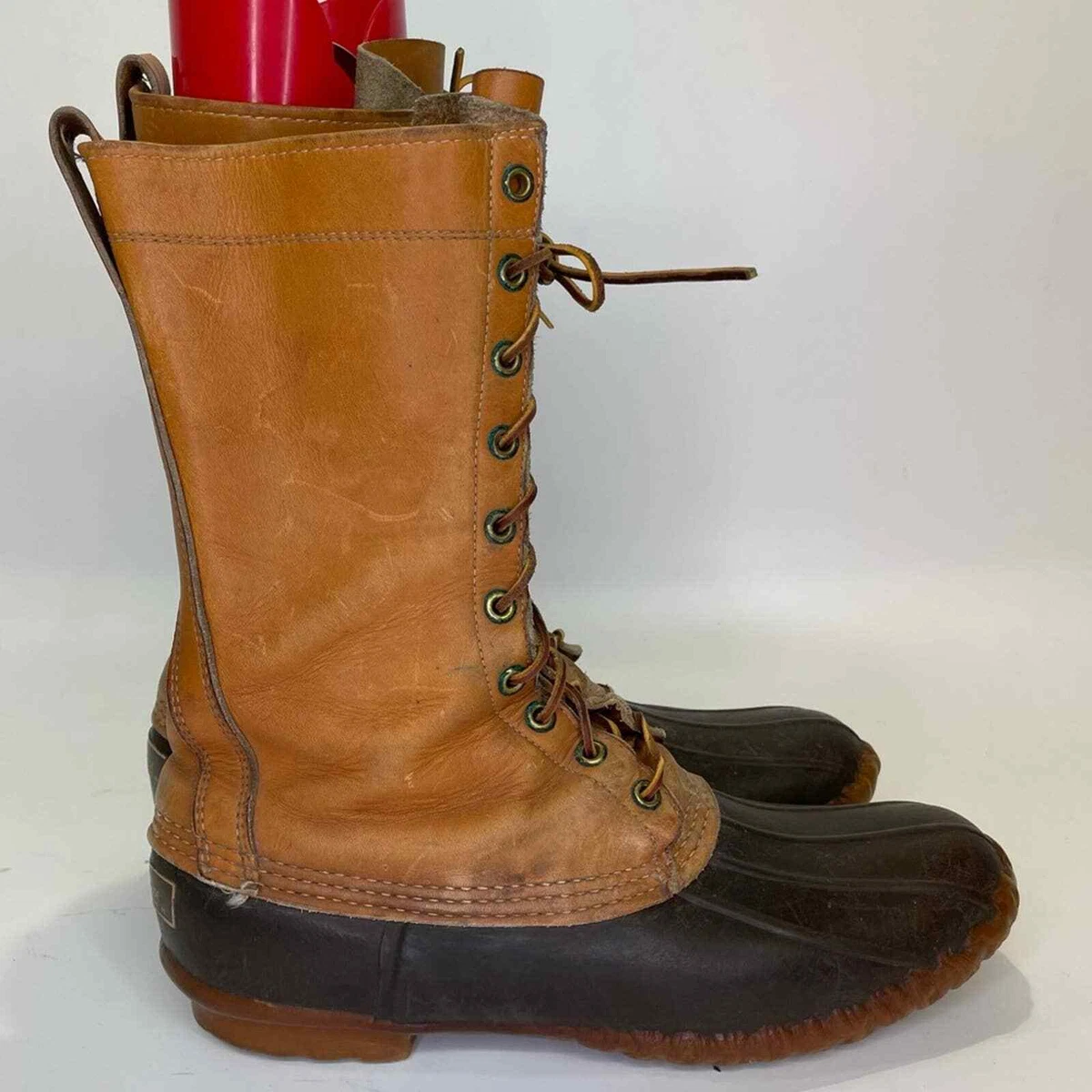 LL Bean Maine Hunting Shoe Boots Size 10 Lace zip Outdoor Boot 80s
