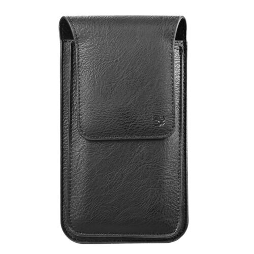 Men Belt Loop Leather Holster For iPhone 15 Pro Max / 15 Pro / 15 Plus / 15 / 14 - Picture 1 of 8