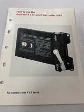 Polaroid 4X5 Land Film Holder 545 Instructions