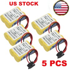 US 5pcs BR-AGCF2W 6V PLC Fanuc System Battery A98L-0031-0011 with Black Plug