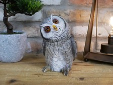 Cute Owl Garden Ornament, Indoor Outdoor Tawny Owl Statue, Gift Idea, Fast Ship