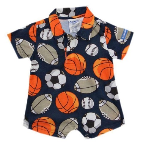 collared romper baby boy