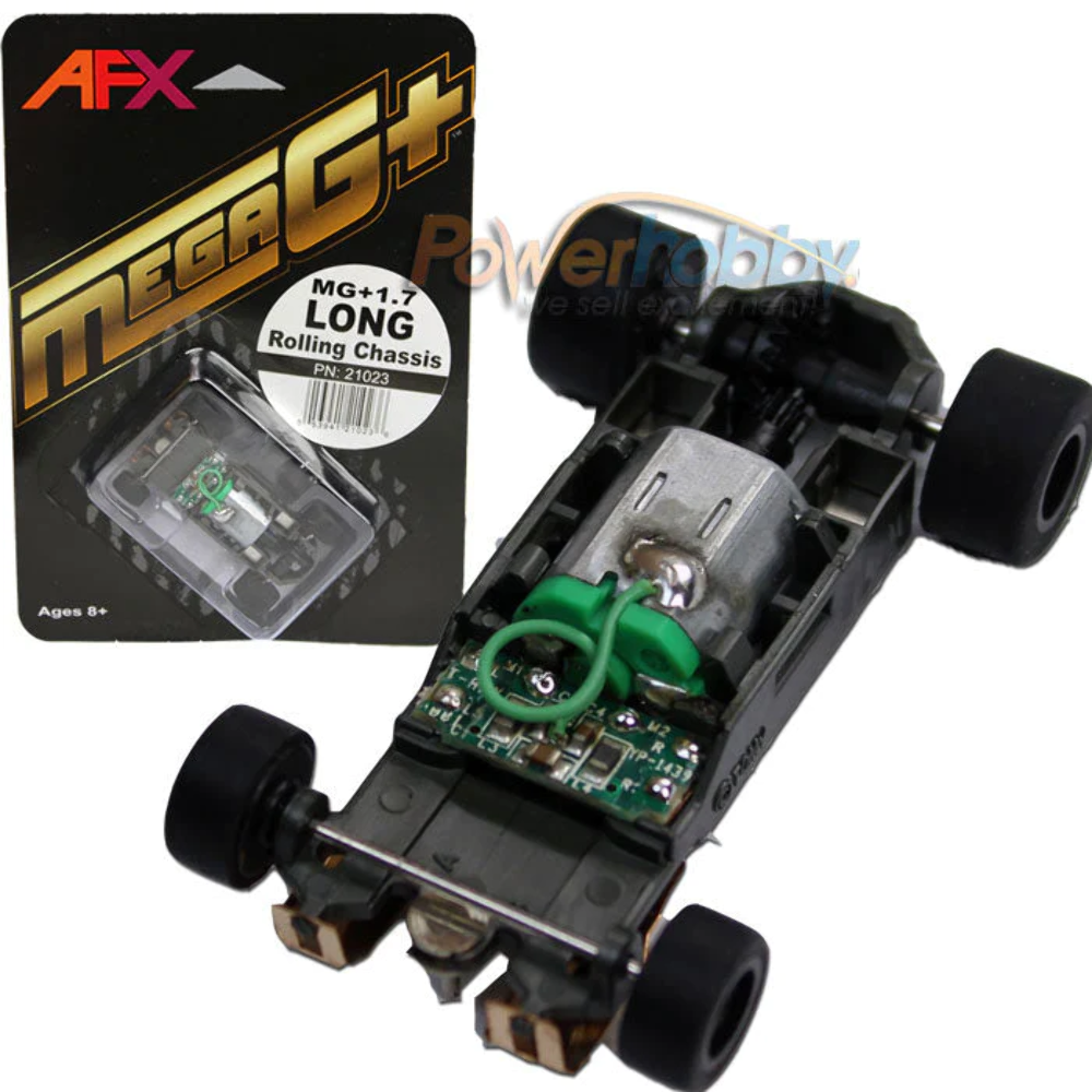 AFX Mega G+ 1.7 Rolling Chassis Long MegaG+ Racemasters Slot Car AFX21023