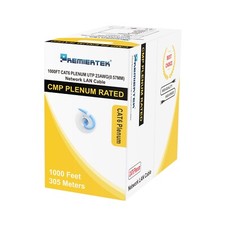 Bulk 1000ft Cat6 Plenum CMP 550 Mhz UTP Ethernet LAN Cable LSZH NEW Blue