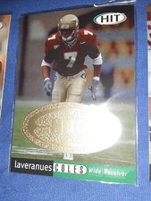 2000 SAGE HIT NRG ROOKIE Jets Football Card #14 Laveranues Coles GOLD FOIL MVP. rookie card picture