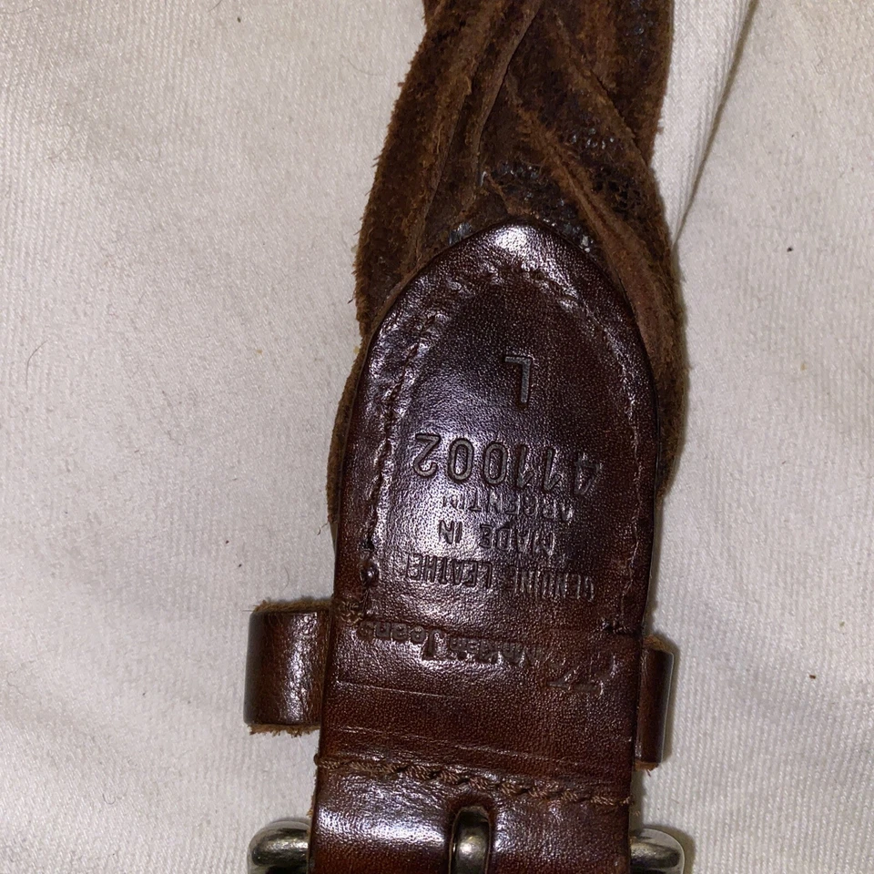 VTG Calvin Klein Belt Large Brown Leather Braided Woven Covered - Image 4 of 4