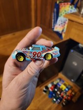 DISNEY PIXAR CARS 90 PONCHY WIPEOUT  BUMPER SAVE" w/ YELLOW RIMS  SUPER RARE 