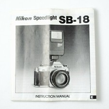 Nikon Speedlight SB-18 Genuine Original User Instruction Manual Booklet