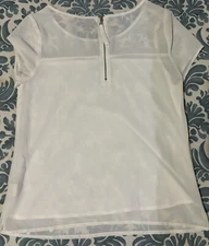 EZRA WOMENS TOP BLOUSE PROFESIONAL CORE BUSINESS CORE MINIMALIST SEGUINS SZ S