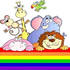 30 Custom Rainbow Jungle Animals Personalized Address Labels