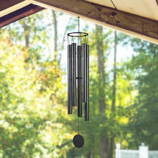 50"Long Black Metal Traditional Wind Chime Black Tubes Home Decor Unique Gift