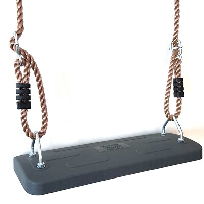 Gummi-Schaukelsitz grau mit Seil 2m Brettschaukel Kinderschaukel Swing
