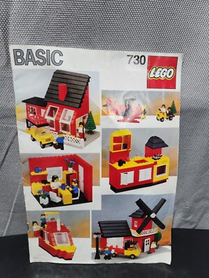 1985 Lego Basic Instruction Manual ONLY Collection #730 Free Shipping 