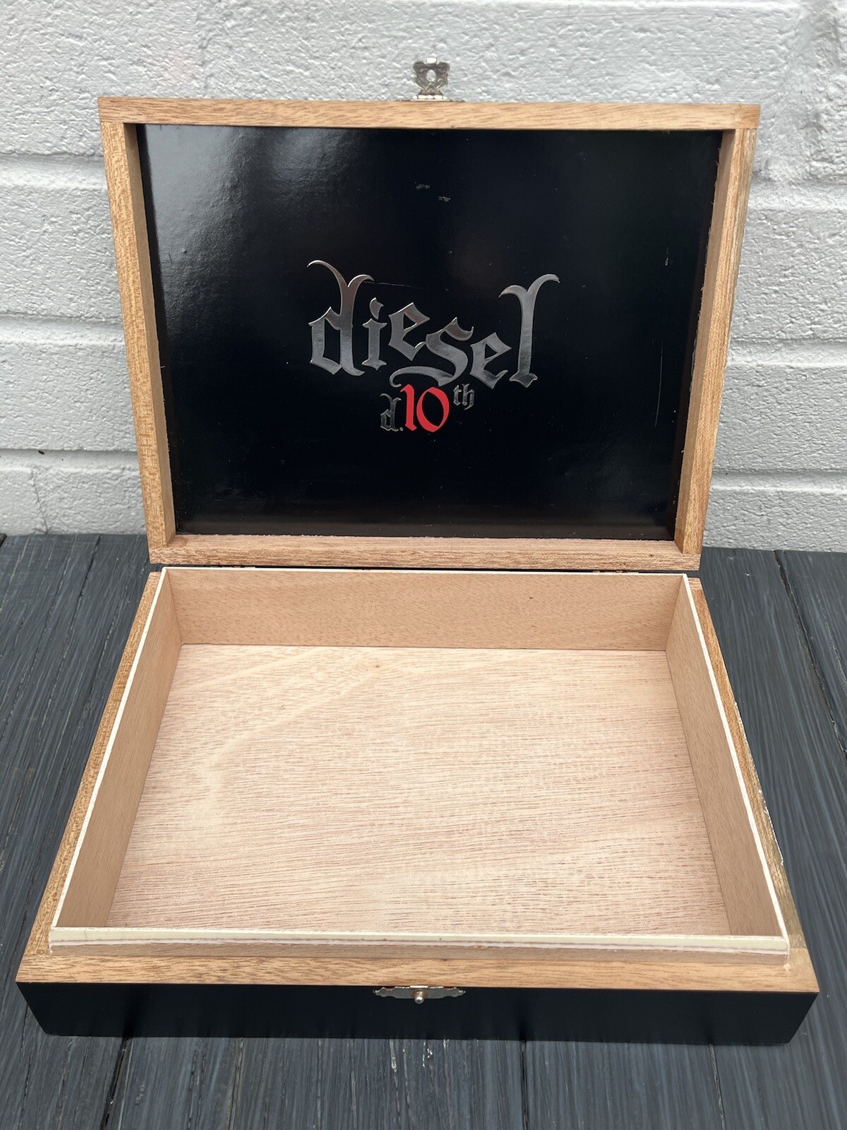 Diesel d.10th 6x54T Empty Wooden Cigar Box 9.25" x 7.0" x 2.25" eBay